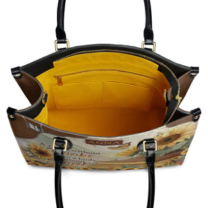 Custom Quote Sunflower HTRZ29072526MN Leather Bag