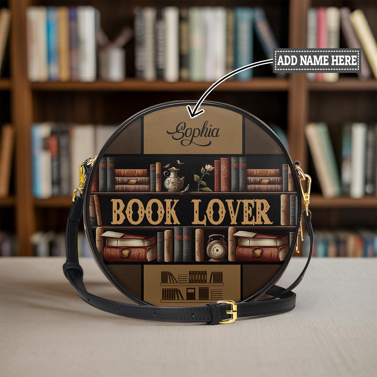 Book Lover HHRZ12085920OK Circle Crossbody Bag