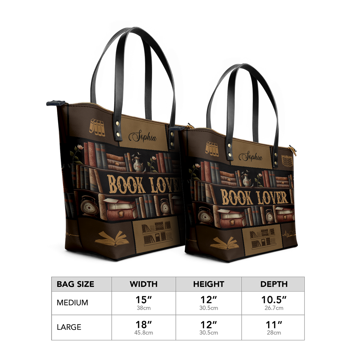 Book Lover TTRZ28104339KY Leather Tote Bag