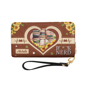 Book Nerd NNRZ02089595RO Zip Around Leather Wallet