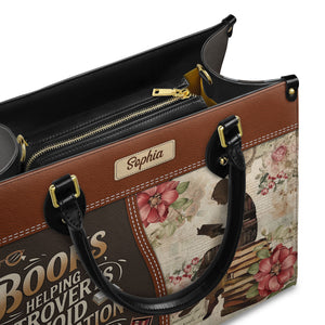 Books Helping Introverts Avoid Conversation Since 1454 HHRZ25108182ZC Leather Bag