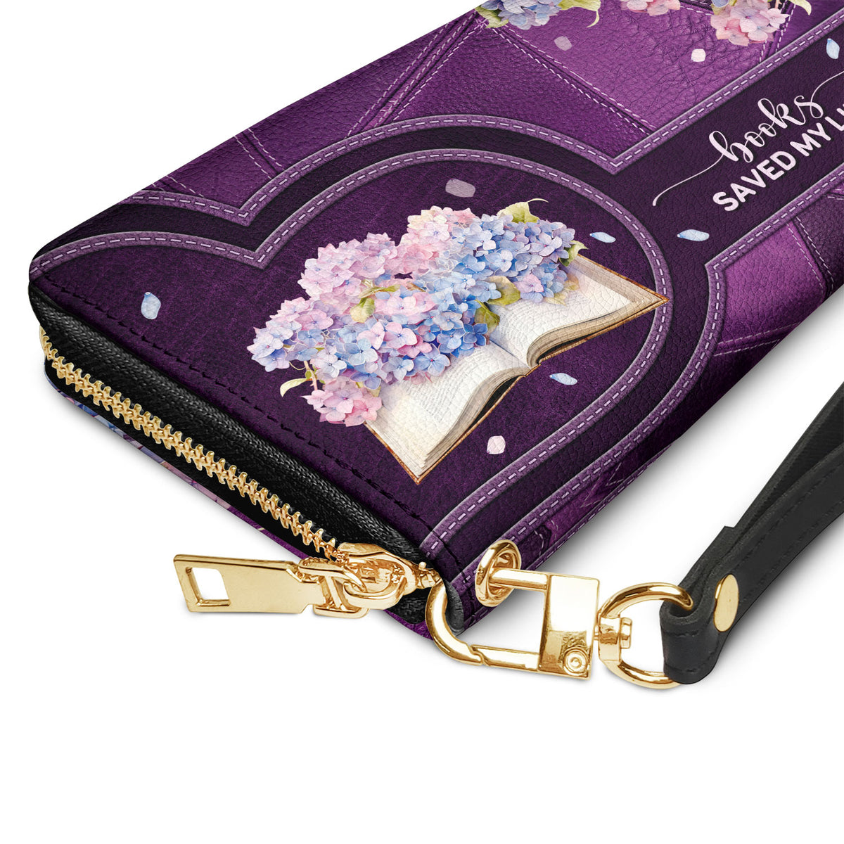 Books Saved My Life NNRZ02086409PZ Zip Around Leather Wallet