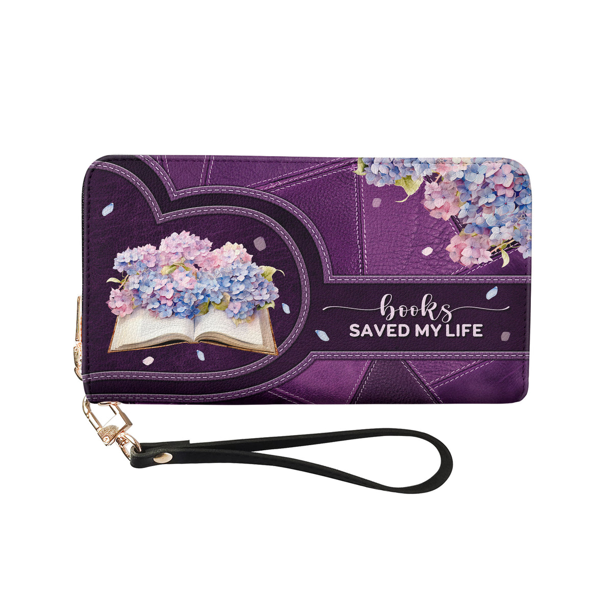 Books Saved My Life NNRZ02086409PZ Zip Around Leather Wallet