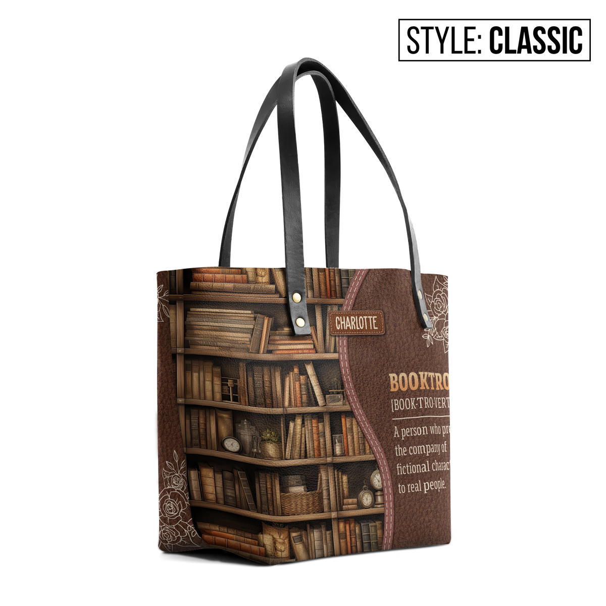 Booktrovert Noun TTRZ28109585IM Leather Tote Bag