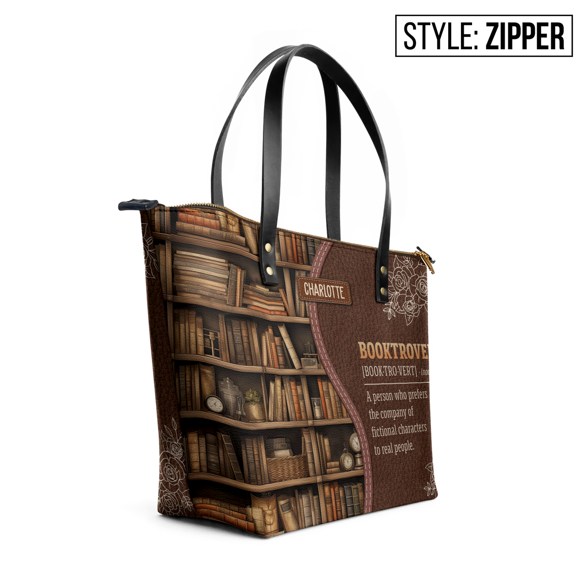 Booktrovert Noun TTRZ28109585IM Leather Tote Bag
