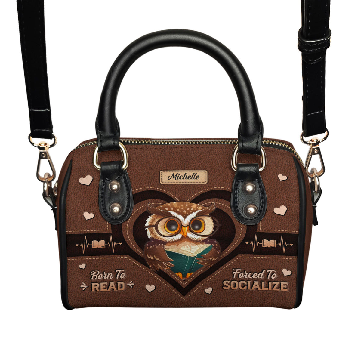 Born To Read Forced To Socialize TTRZ21088933MW Mini Satchel