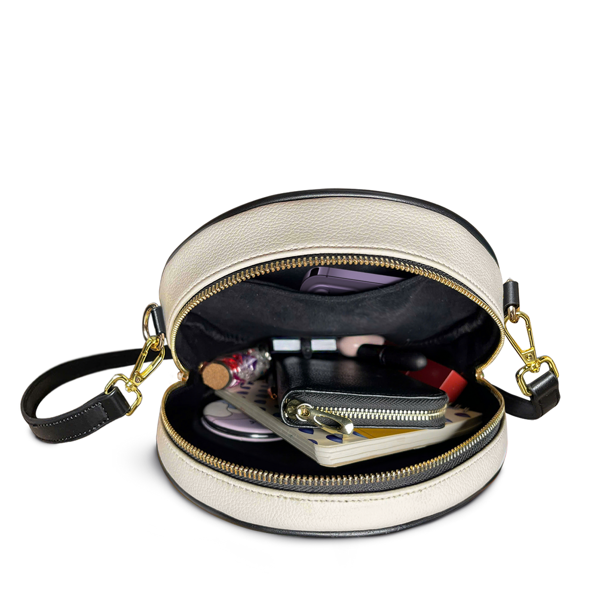 Custom Bookshelf Just A Woman Who Loves Books HHRZ12082040FE Circle Crossbody Bag