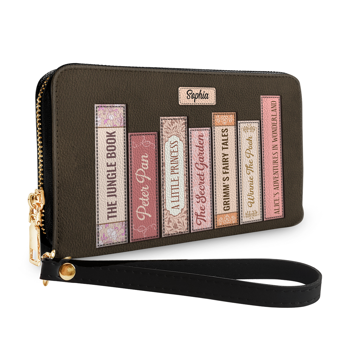 Custom Bookshelf HHRZ29106974YI Zip Around Leather Wallet