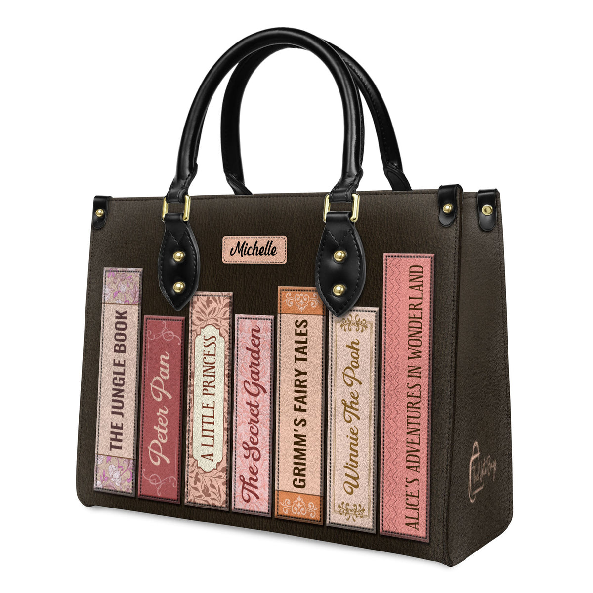 Custom Bookshelf HHRZ26106067WT Leather Bag