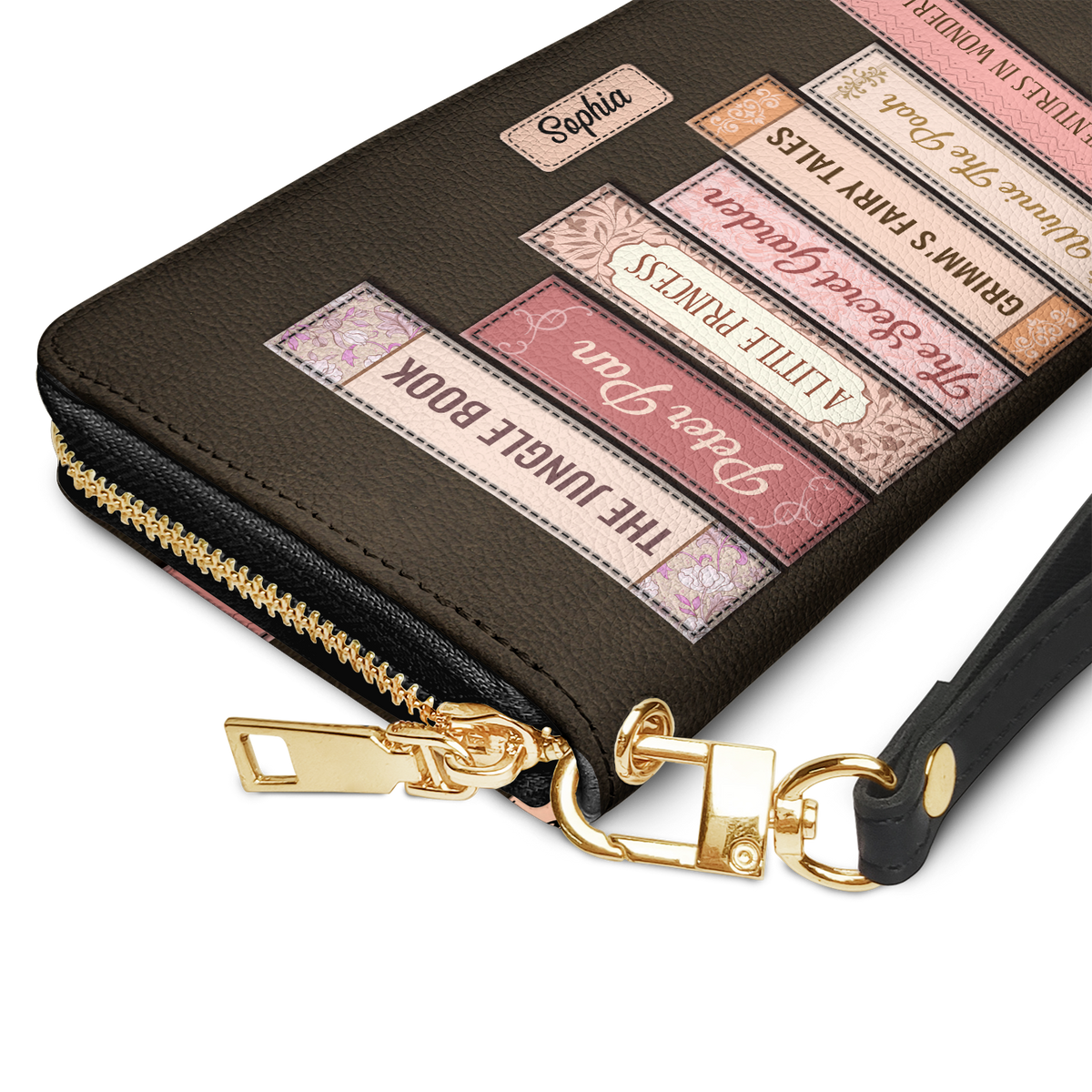 Custom Bookshelf HHRZ29106974YI Zip Around Leather Wallet