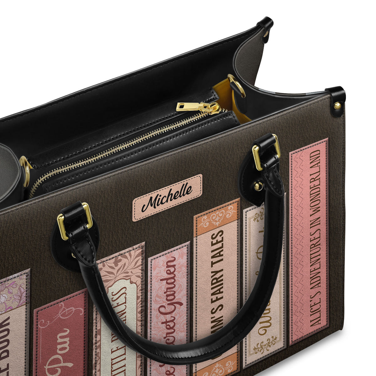 Custom Bookshelf HHRZ26106067WT Leather Bag