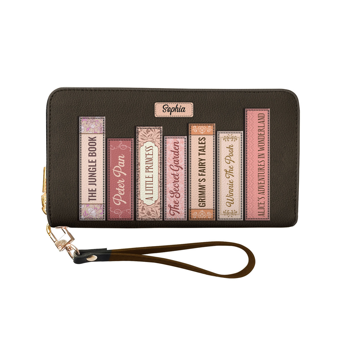 Custom Bookshelf HHRZ29106974YI Zip Around Leather Wallet