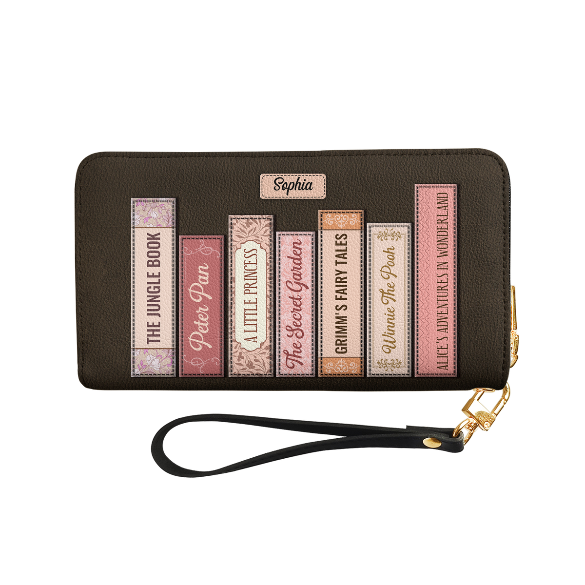 Custom Bookshelf HHRZ29106974YI Zip Around Leather Wallet