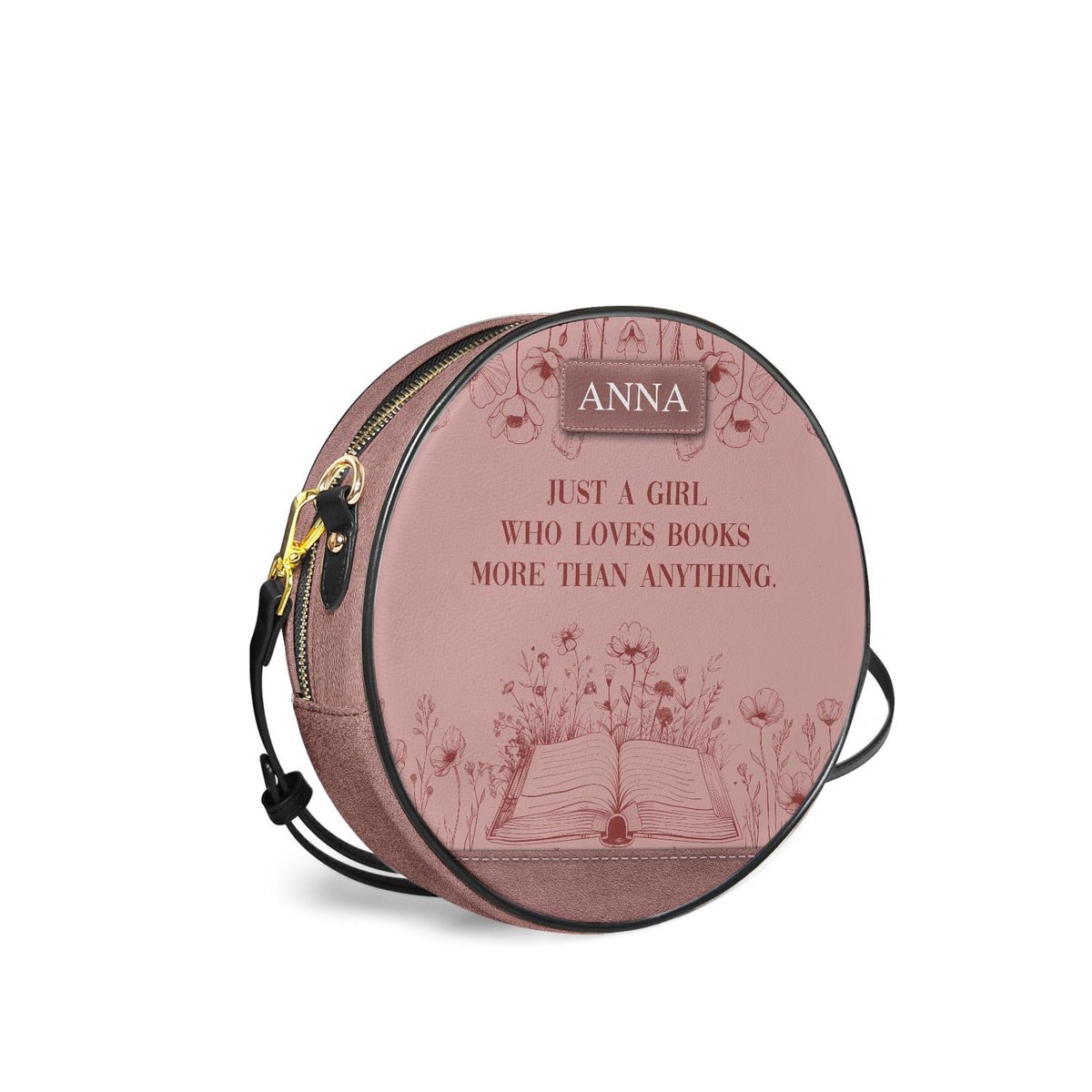 Custom Quote Minimalist HTRZ12087236XH Circle Crossbody Bag