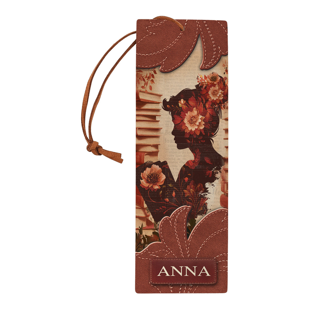 Custom Quote Vintage Woman HTRZ13088776VC Leather Bookmark