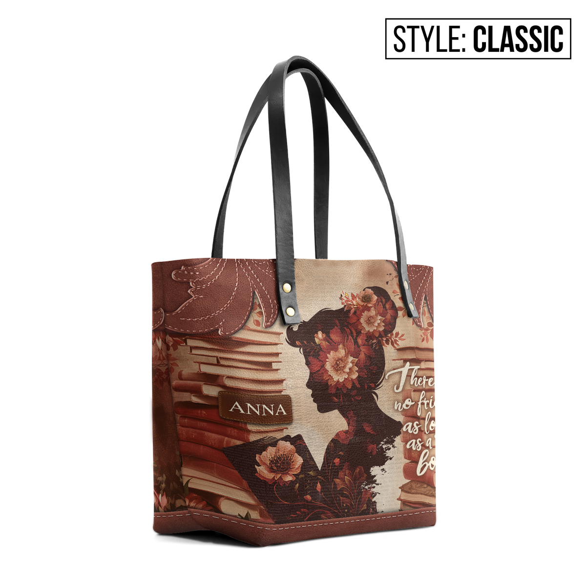 Custom Quote Vintage Woman TTRZ30106881UT Leather Tote Bag