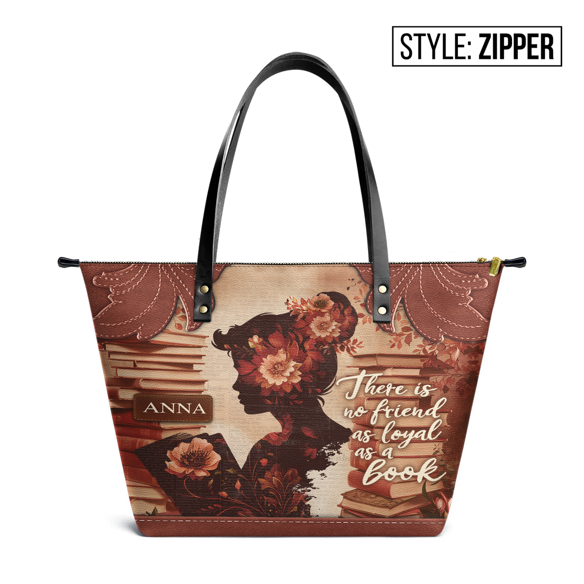Custom Quote Vintage Woman TTRZ30106881UT Leather Tote Bag