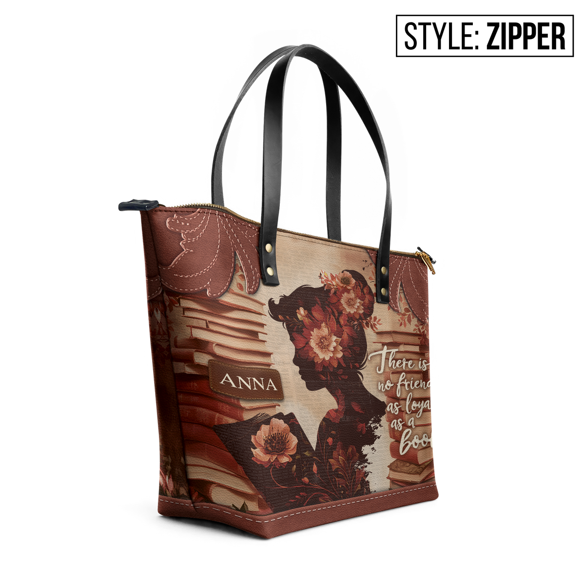Custom Quote Vintage Woman TTRZ30106881UT Leather Tote Bag