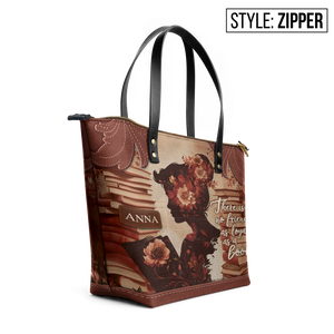 Custom Quote Vintage Woman TTRZ30106881UT Leather Tote Bag