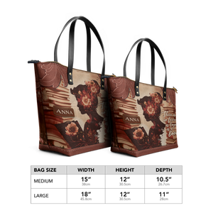 Custom Quote Vintage Woman TTRZ30106881UT Leather Tote Bag