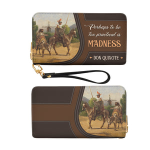 Don Quixote Perhaps To Be Too Practical Is Madness HHRZ02048343IN Zip Around Leather Wallet