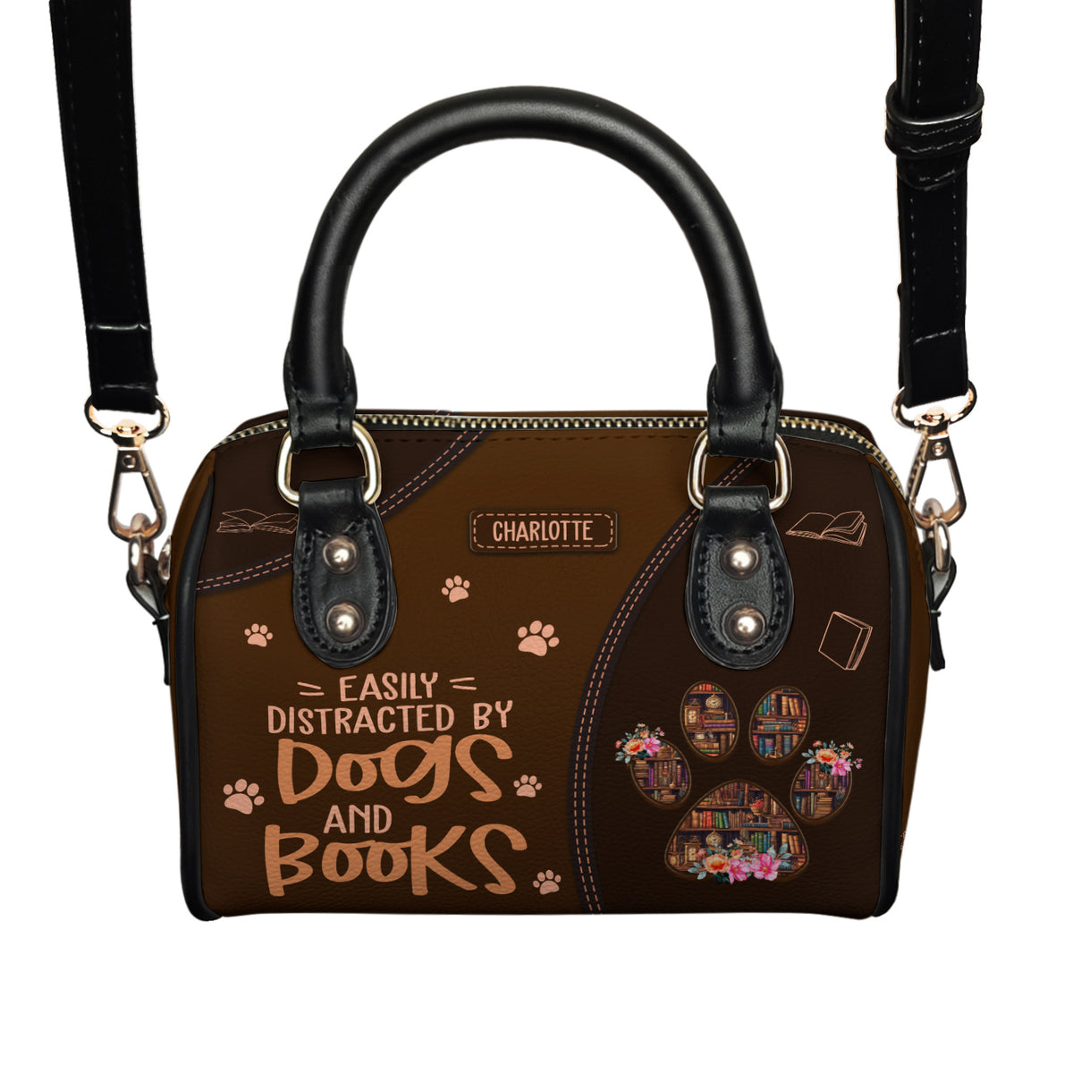 Easily Distracted By Dogs And Books DNRZ22080507QI Mini Satchel
