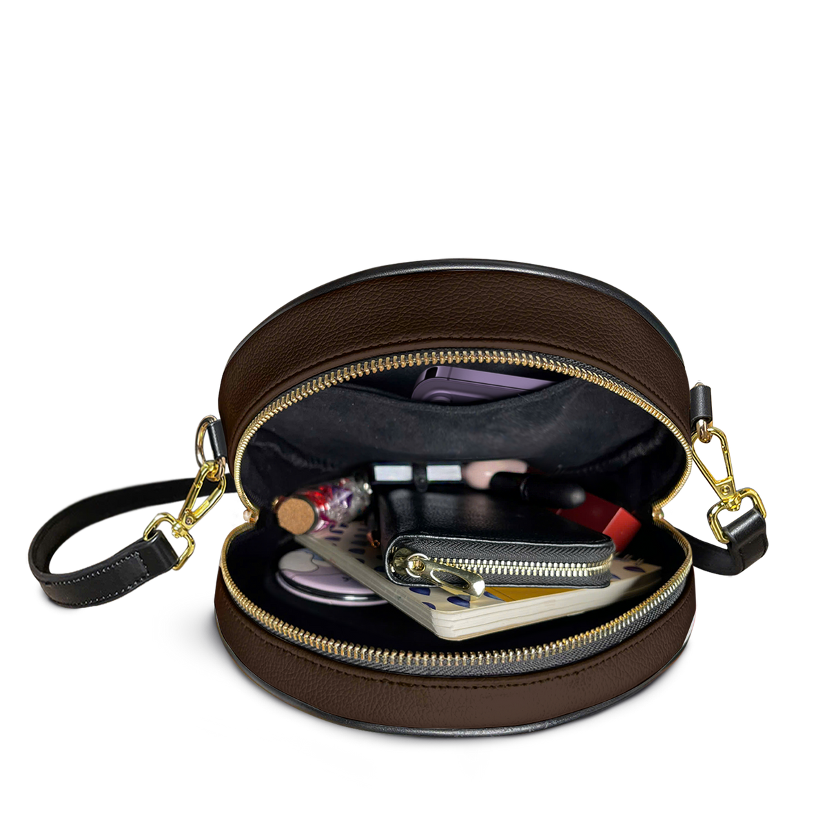 Easily Distracted By Dogs And Books HHRZ12083774QK Circle Crossbody Bag