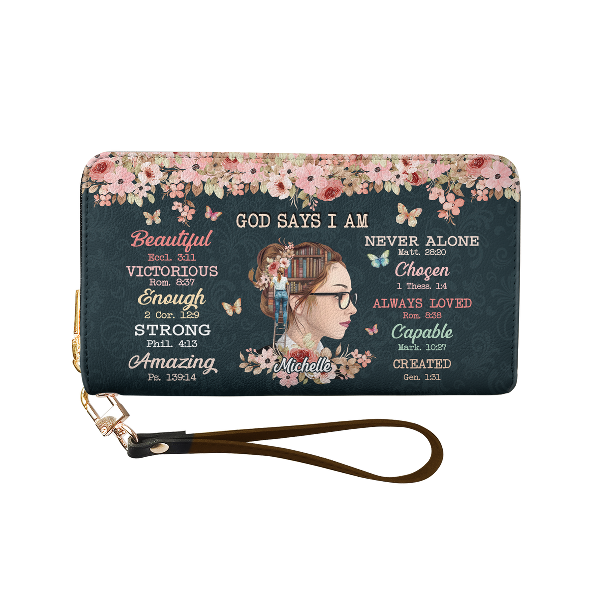 God Says HHRZ29101826VS Zip Around Leather Wallet
