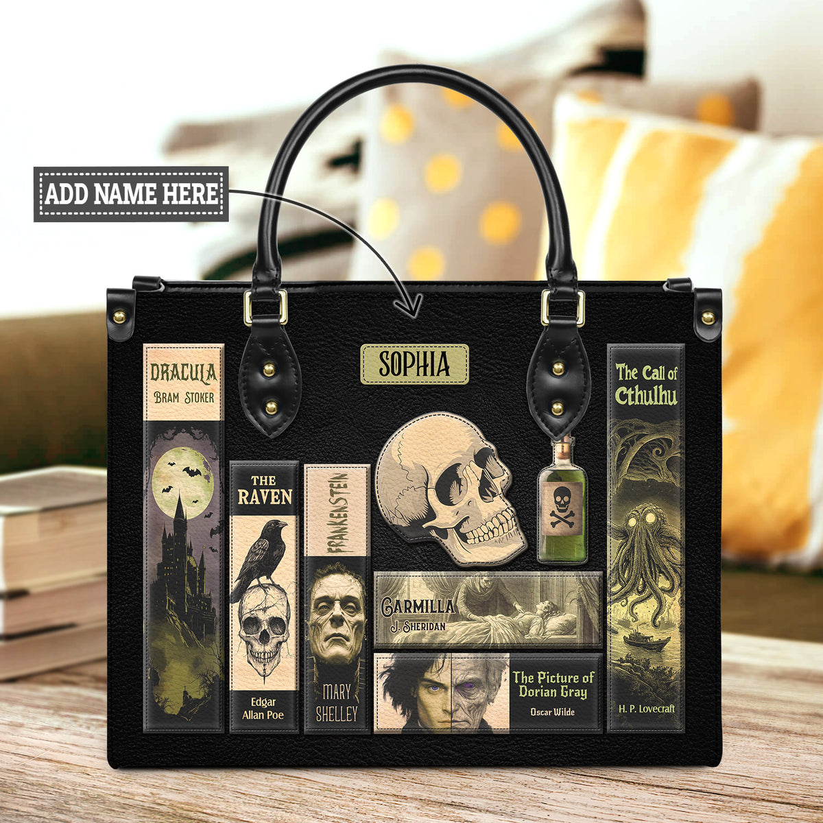 Horror Books HHRZ25109132CA Leather Bag