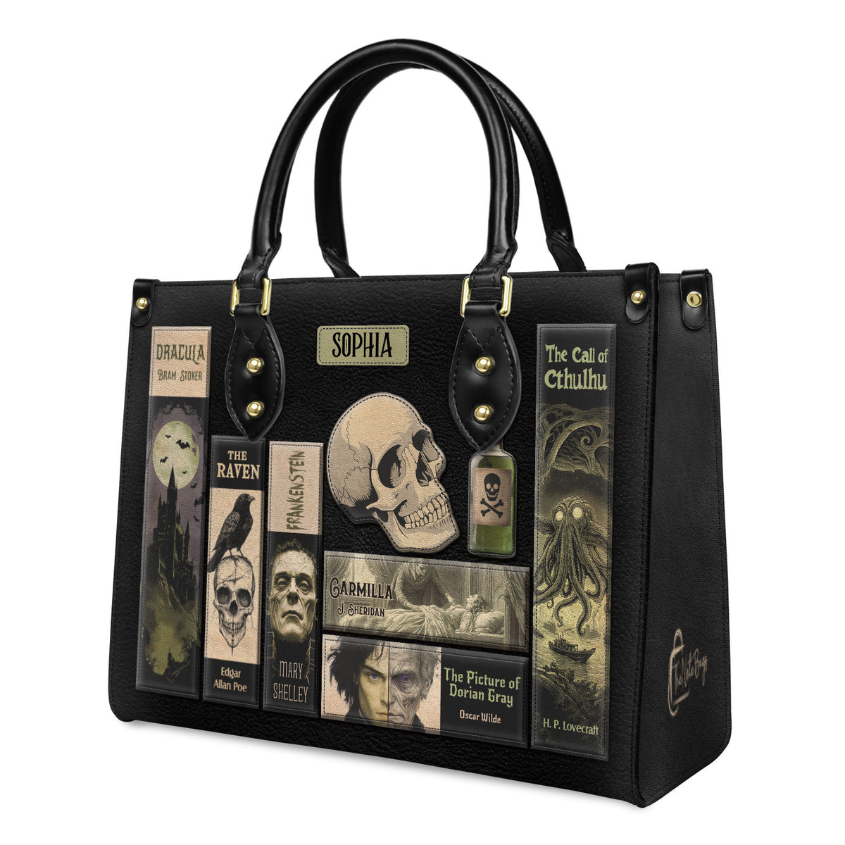 Horror Books HHRZ25109132CA Leather Bag