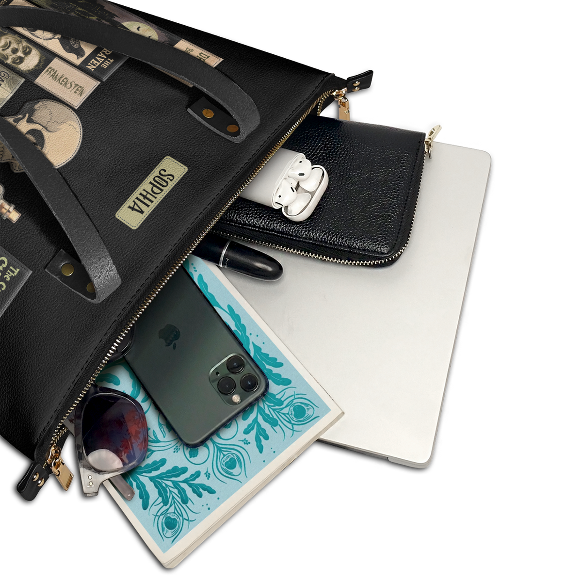 Horror Books TTRZ28107714LN Leather Tote Bag