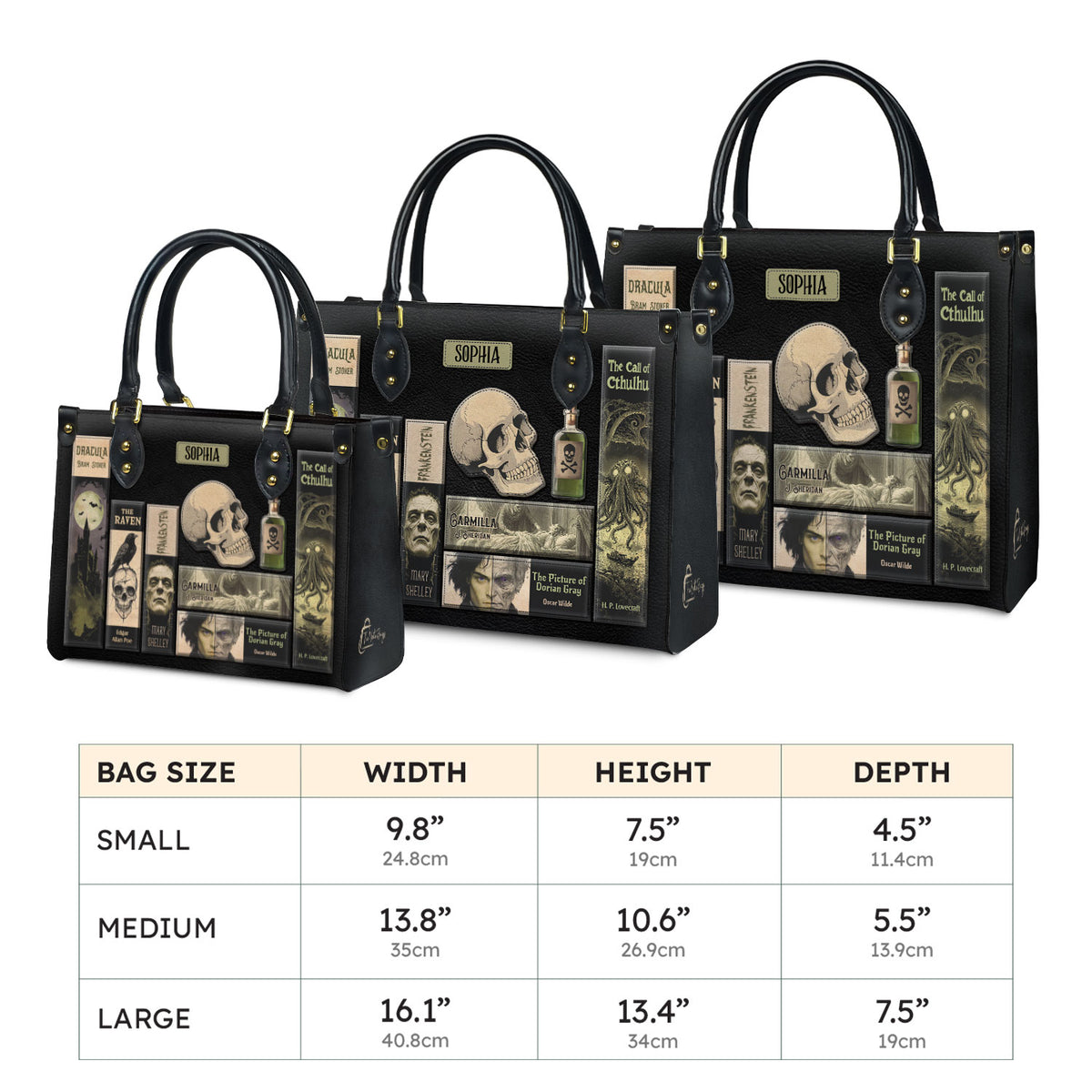 Horror Books HHRZ25109132CA Leather Bag