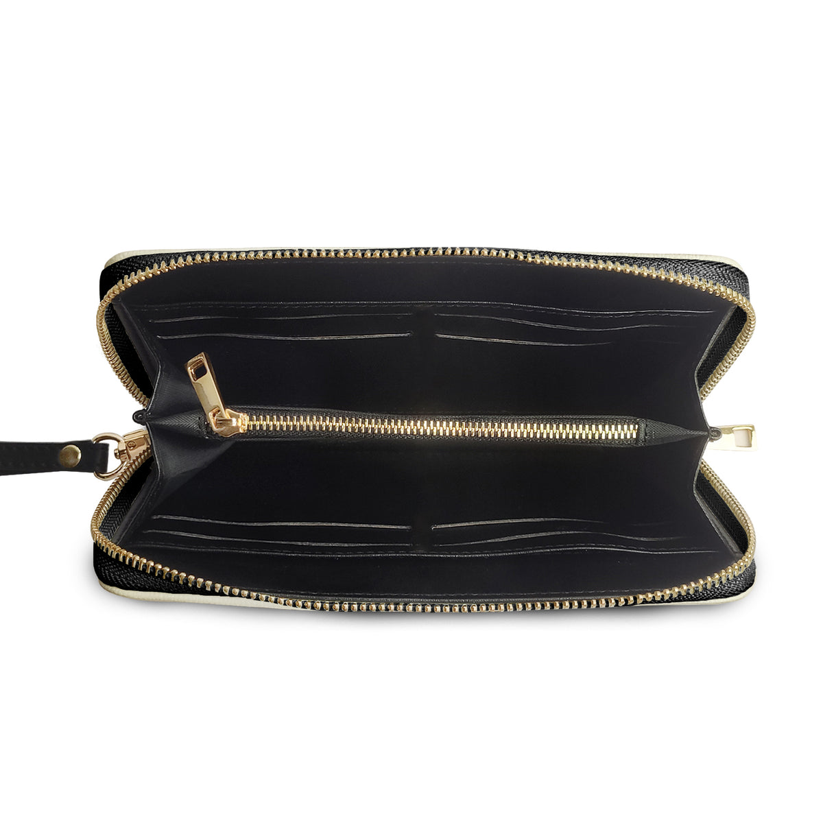I Closed My Book To Be Here HHRZ02045709ON Zip Around Leather Wallet