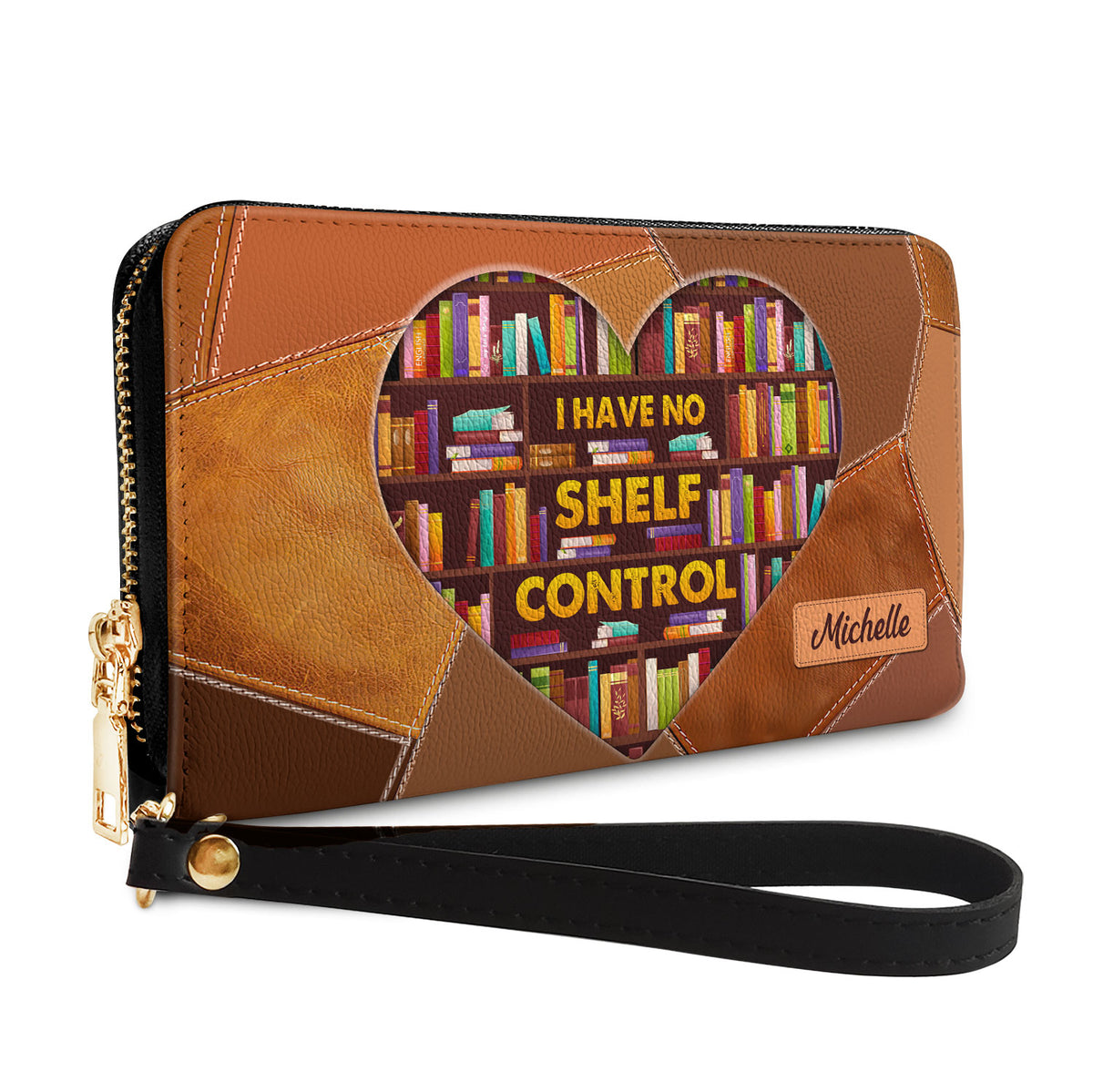 I Have No Shelf Control NNRZ01084596WO Zip Around Leather Wallet