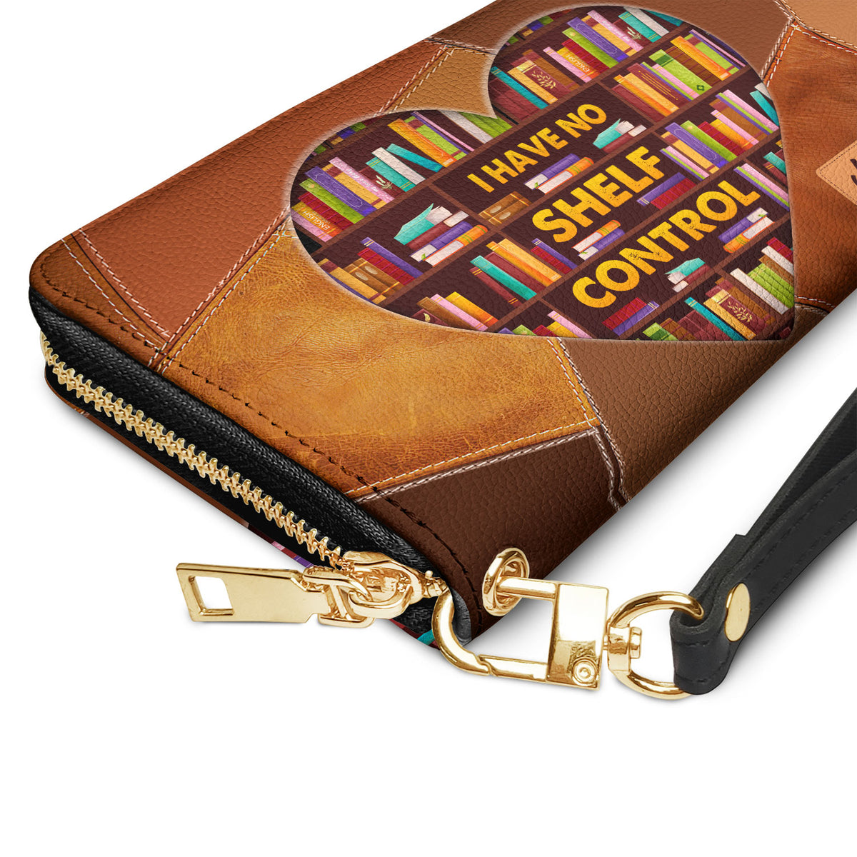 I Have No Shelf Control NNRZ01084596WO Zip Around Leather Wallet