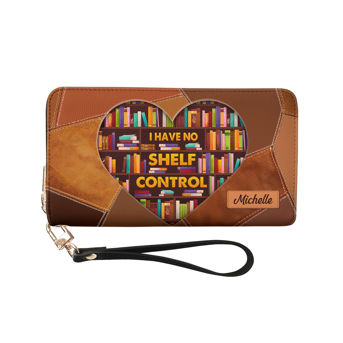 I Have No Shelf Control NNRZ01084596WO Zip Around Leather Wallet