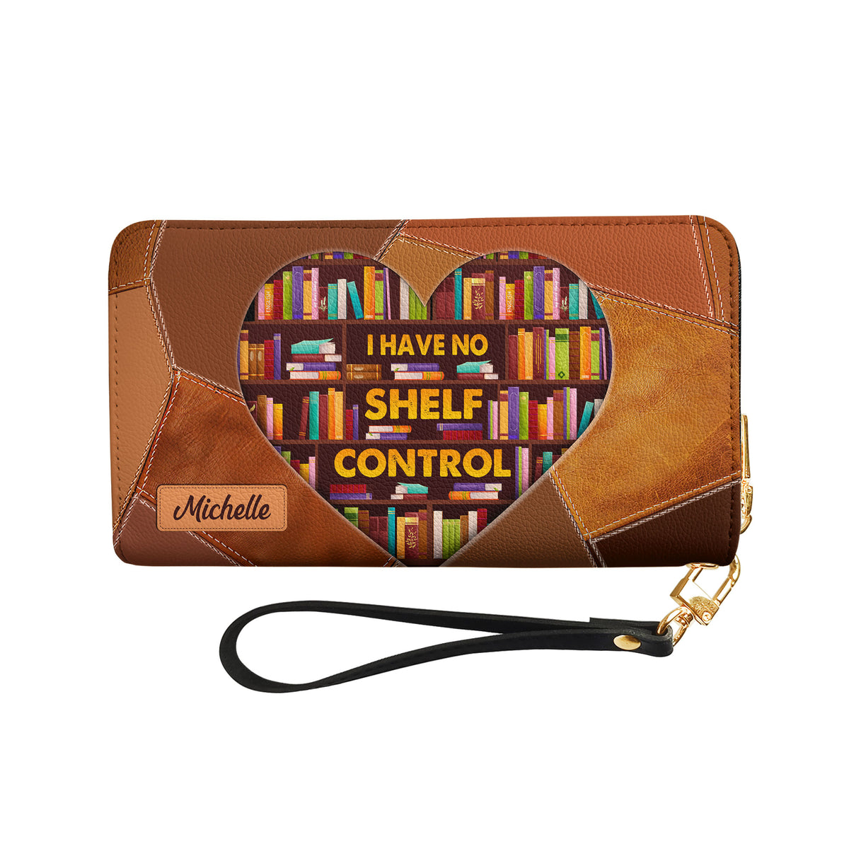 I Have No Shelf Control NNRZ01084596WO Zip Around Leather Wallet