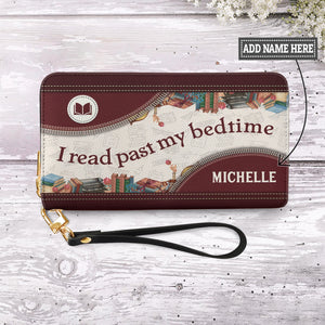 I Read Past My Bedtime NNRZ05080963NB Zip Around Leather Wallet