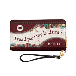 I Read Past My Bedtime NNRZ05080963NB Zip Around Leather Wallet