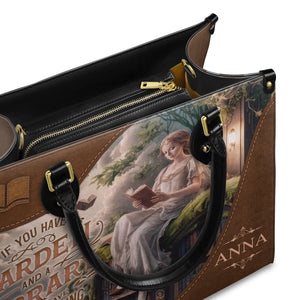 Custom Quote Literary Haven HTRZ29071015FM Leather Bag