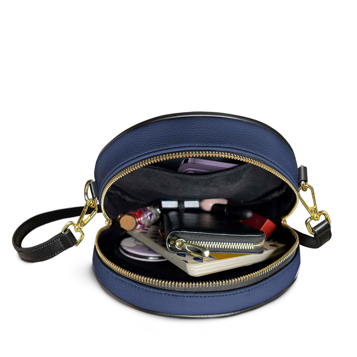 In A World Of Bookworms Be A Book Dragon HHRZ12089004BQ Circle Crossbody Bag