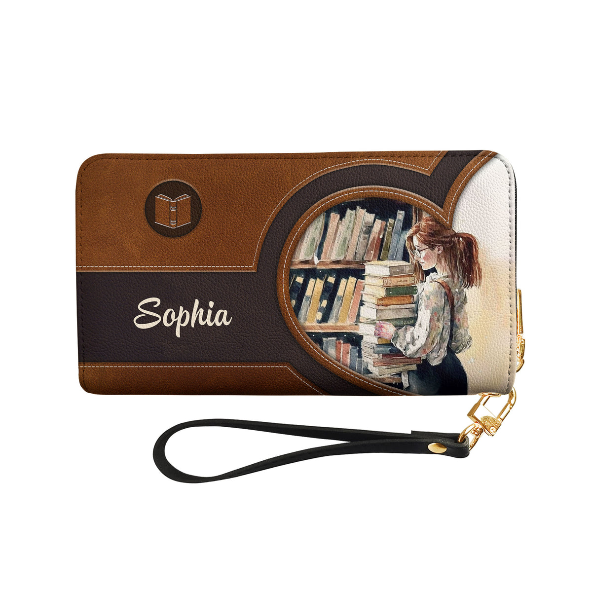 In My Dream World Books Are Free And Reading Makes You Thin NNRZ01081178KG Zip Around Leather Wallet