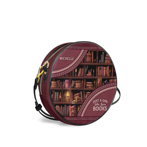 Just A Girl Who Loves Books HHRZ12083902TB Circle Crossbody Bag