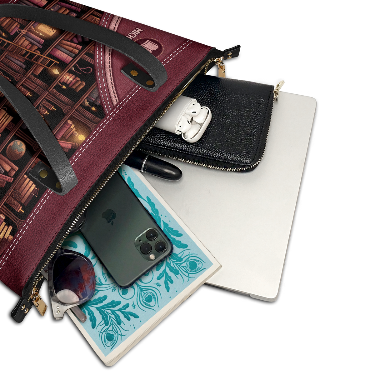 Just A Girl Who Loves Books TTRZ28101774OO Leather Tote Bag