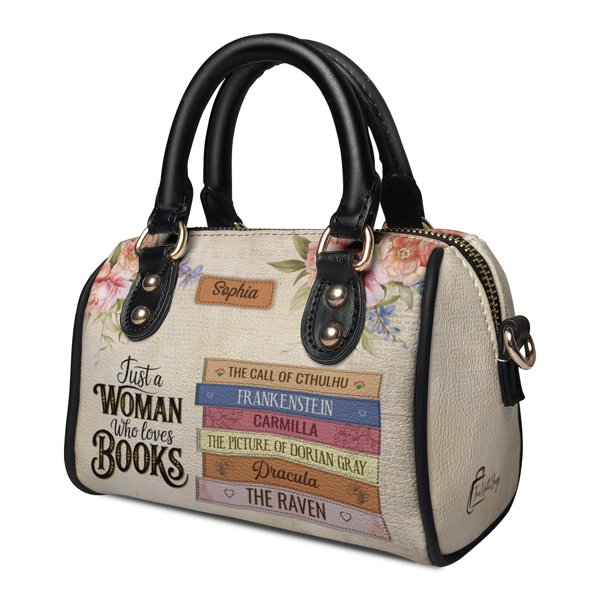 Custom Bookshelf: Just A Woman Who Loves Books HHRZ30103192DK Mini Satchel