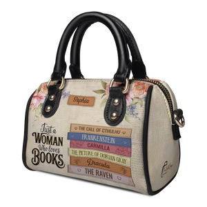 Custom Bookshelf: Just A Woman Who Loves Books HHRZ30103192DK Mini Satchel