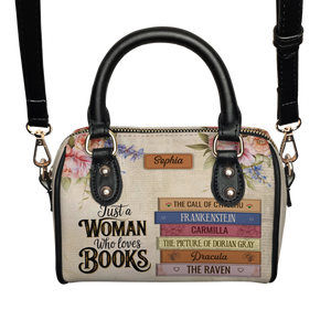 Custom Bookshelf: Just A Woman Who Loves Books HHRZ30103192DK Mini Satchel