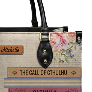 Custom Bookshelf: Just A Woman Who Loves Books HHRZ26106015NK Leather Bag