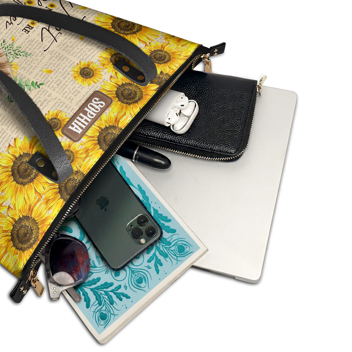 Just One More Chapter TTRZ28101449YL Leather Tote Bag