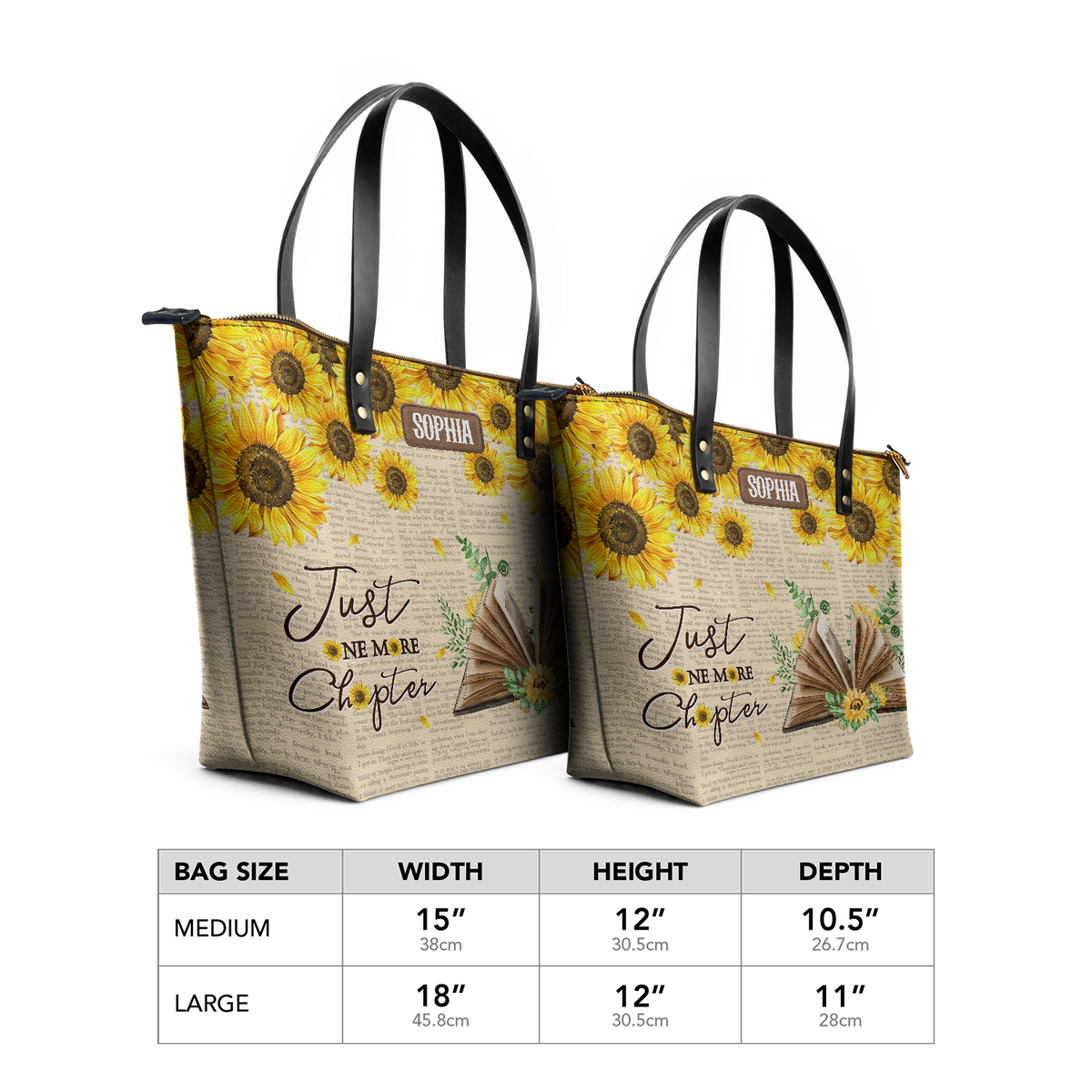 Just One More Chapter TTRZ28101449YL Leather Tote Bag